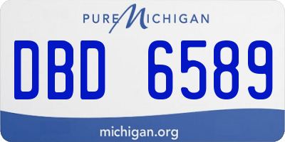 MI license plate DBD6589