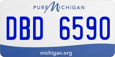 MI license plate DBD6590