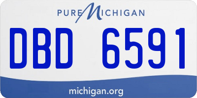 MI license plate DBD6591