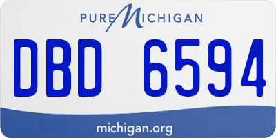MI license plate DBD6594