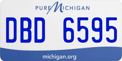 MI license plate DBD6595