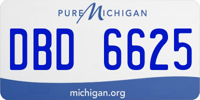 MI license plate DBD6625