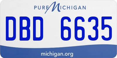 MI license plate DBD6635