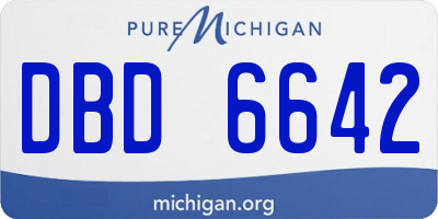 MI license plate DBD6642