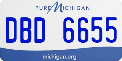 MI license plate DBD6655
