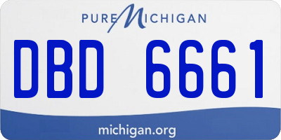MI license plate DBD6661