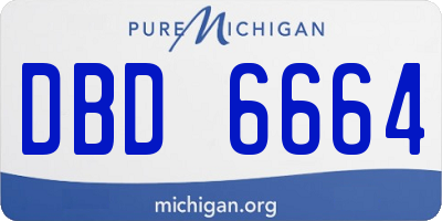 MI license plate DBD6664