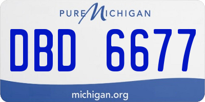 MI license plate DBD6677