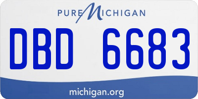 MI license plate DBD6683