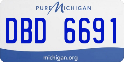 MI license plate DBD6691