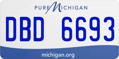 MI license plate DBD6693