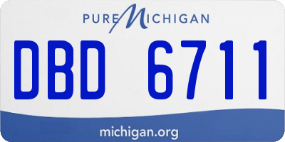 MI license plate DBD6711
