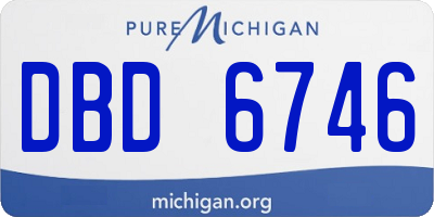 MI license plate DBD6746