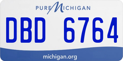 MI license plate DBD6764