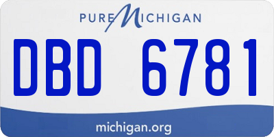 MI license plate DBD6781