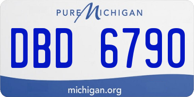 MI license plate DBD6790