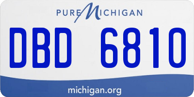 MI license plate DBD6810