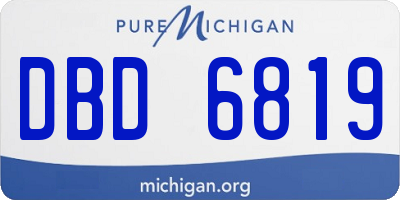 MI license plate DBD6819