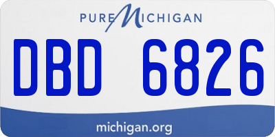 MI license plate DBD6826