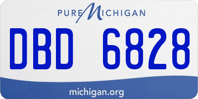 MI license plate DBD6828