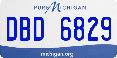 MI license plate DBD6829