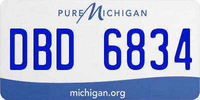 MI license plate DBD6834