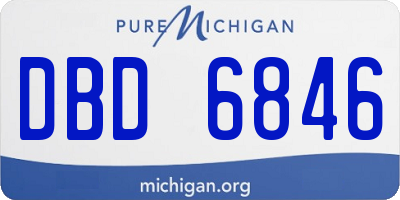 MI license plate DBD6846