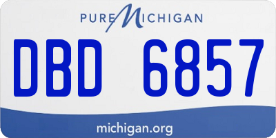 MI license plate DBD6857