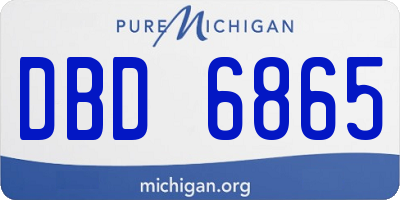 MI license plate DBD6865