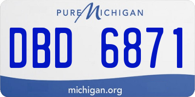 MI license plate DBD6871