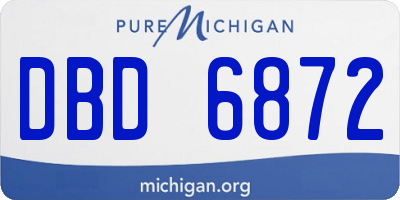 MI license plate DBD6872