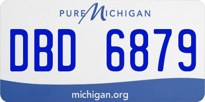 MI license plate DBD6879