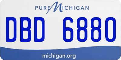 MI license plate DBD6880