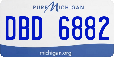 MI license plate DBD6882