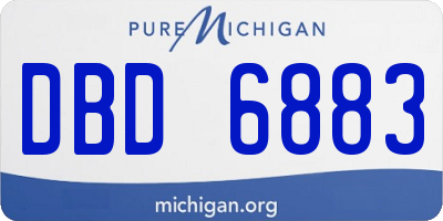MI license plate DBD6883
