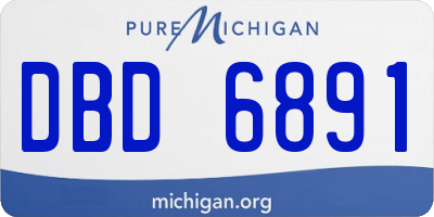 MI license plate DBD6891