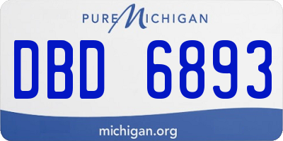 MI license plate DBD6893