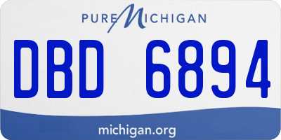 MI license plate DBD6894