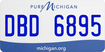 MI license plate DBD6895
