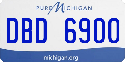 MI license plate DBD6900