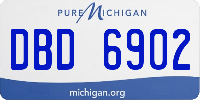 MI license plate DBD6902