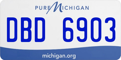 MI license plate DBD6903