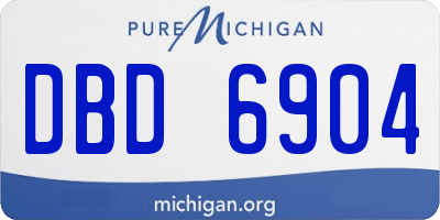 MI license plate DBD6904