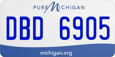 MI license plate DBD6905