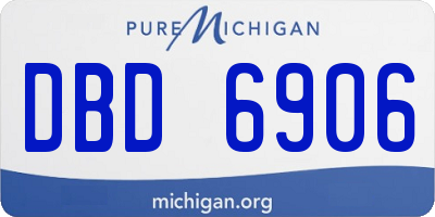 MI license plate DBD6906