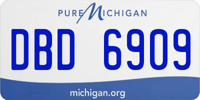 MI license plate DBD6909