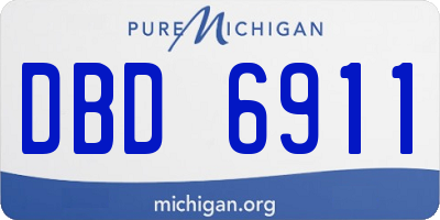 MI license plate DBD6911