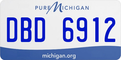 MI license plate DBD6912