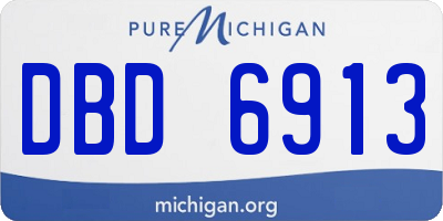 MI license plate DBD6913