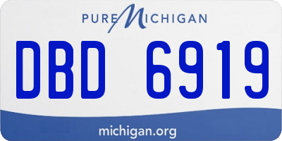MI license plate DBD6919